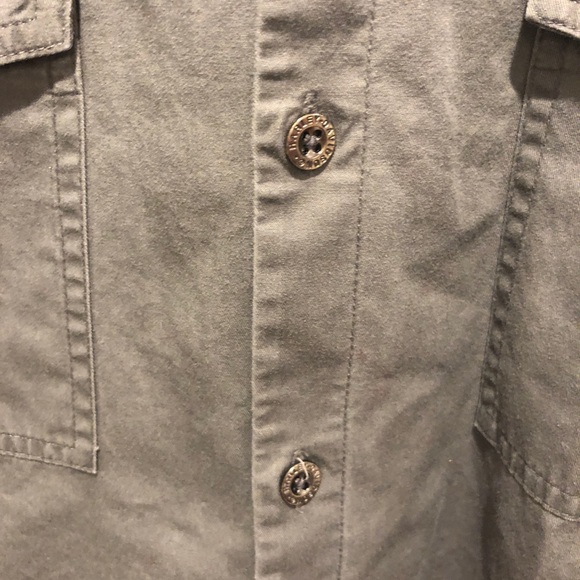 Men’s Garage Harley Davidson Gray Work Button Casual Button Shirt - Picture 5 of 6